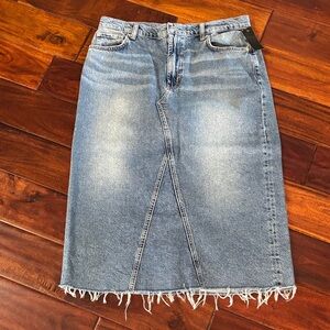 Rails Blue Denim Midi Skirt